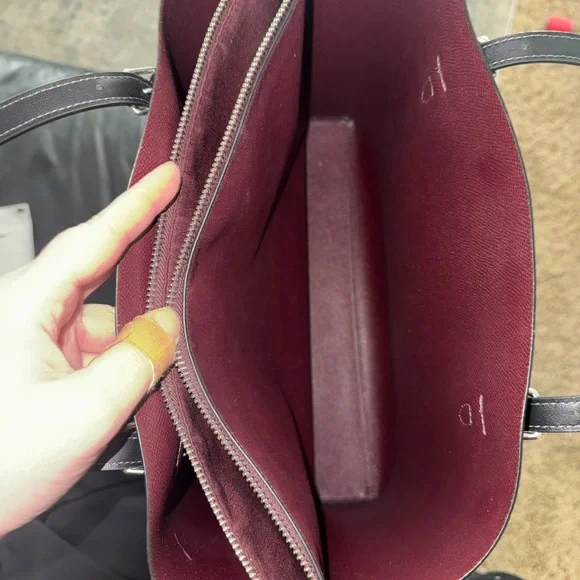 Coach Black Tote with White Bow Print - Picture 5 of 8